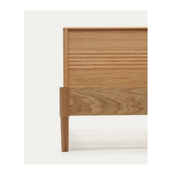 Jednolôžková posteľ z dubového dreva s roštom v prírodnej farbe 90x200 cm Lenon – Kave Home-image-4