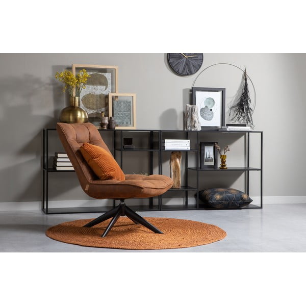 Hnedý jutový koberec WOOOD Ross, ø 150 cm-image-1