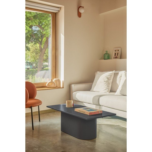 Antracitovosivý konferenčný stolík 50x111 cm Totem – Teulat-image-1