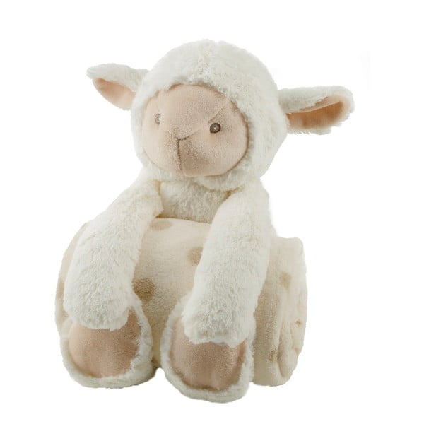 Plyšová ovečka s detskou dekou, 75x100 cm