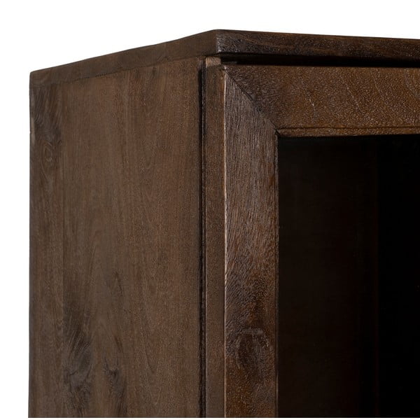 Hnedá vitrína z mangového dreva 40x180x40 cm Ravi – Ixia-image-3