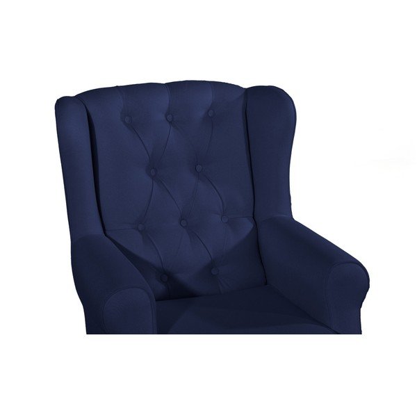 Tmavomodré kreslo ušiak Max Winzer Lex-image-4