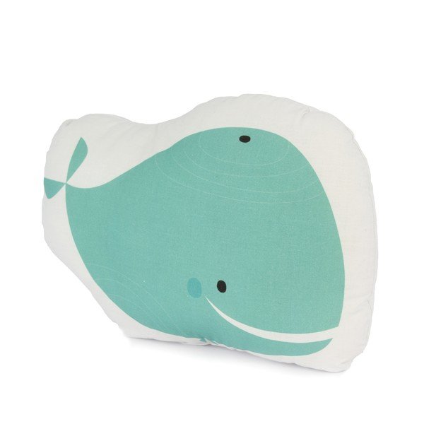 Detský bavlnený vankúš Baleno Whale Ride, 40 × 30 cm-image-1