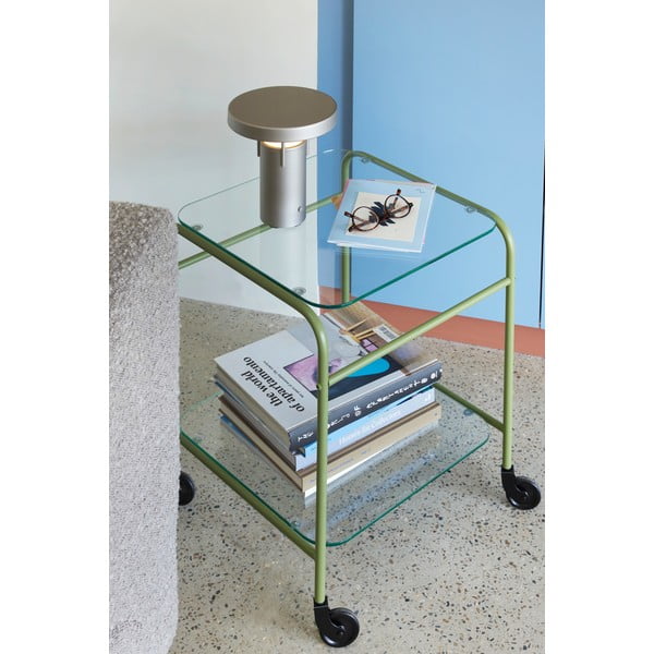 Svetlosivá LED stmievateľná stolová lampa (výška 20 cm) BringMe – Hübsch-image-3