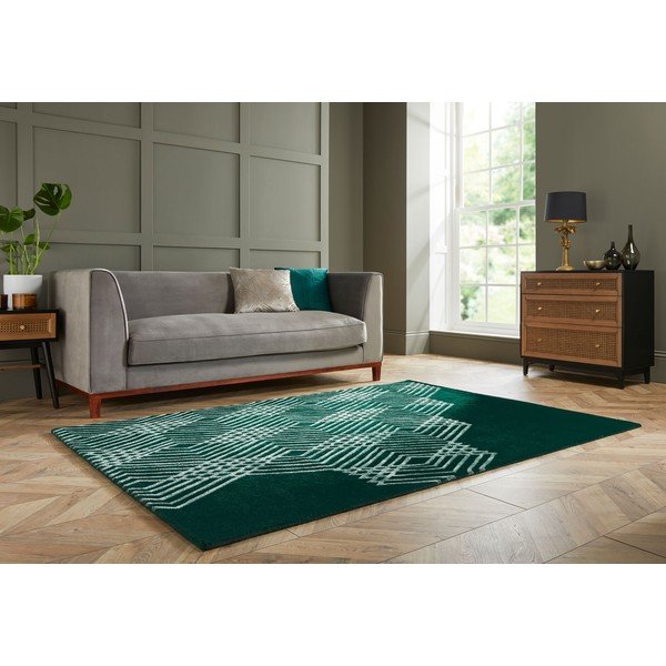 Zelený vlnený koberec Flair Rugs Diamonds, 160 x 230 cm-image-4