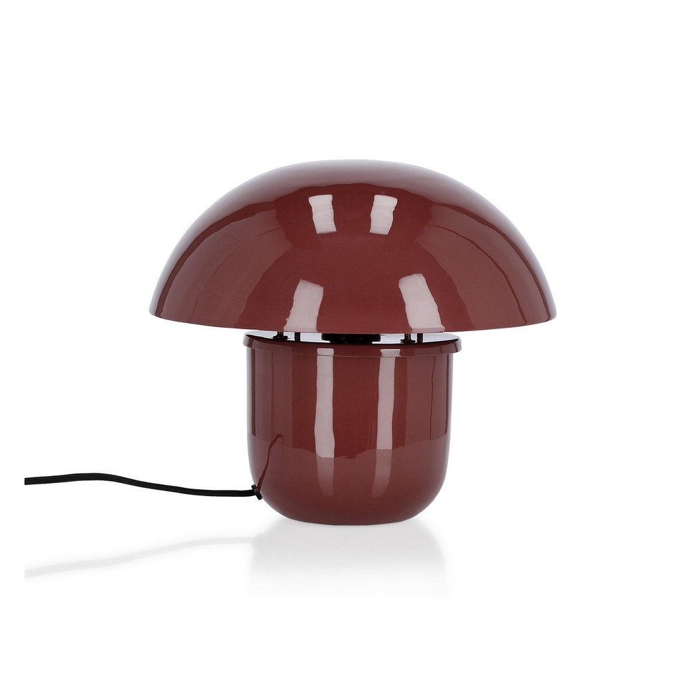 E-shop Vínovočervená kovová stolová lampa s kovovým tienidlom (výška 27 cm) Koppel – Bizzotto