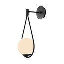 Čierne nástenné svietidlo ø 15 cm Arch – Squid Lighting
