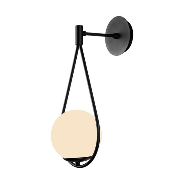 Čierne nástenné svietidlo ø 15 cm Arch – Squid Lighting