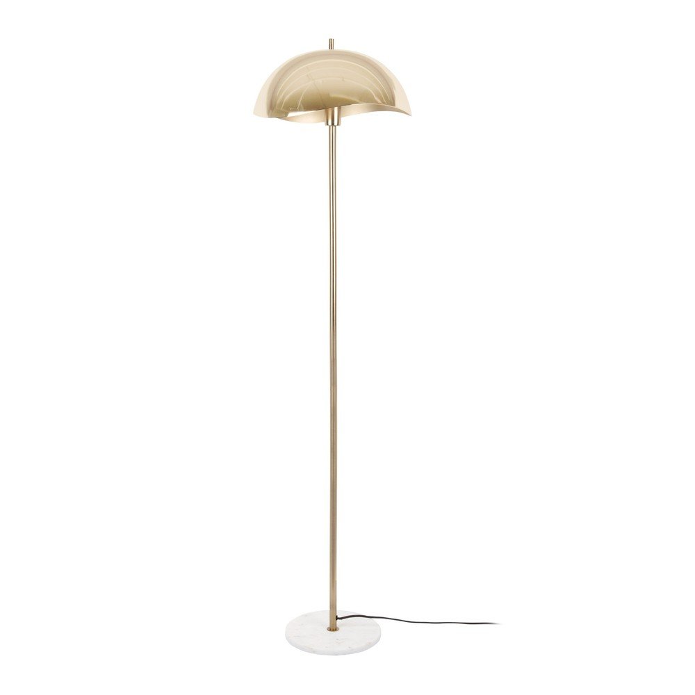 E-shop Stojacia lampa v zlatej farbe s kovovým tienidlom (výška 154 cm) Waved – Leitmotiv