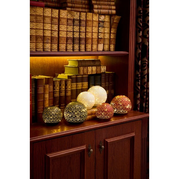 Vínovočervená svetelná dekorácia ø 12 cm Frida – Sirius-image-1