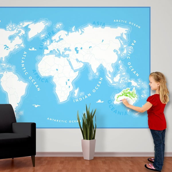 Veľkoformátová tapeta Kids Map, 158 x 232 cm