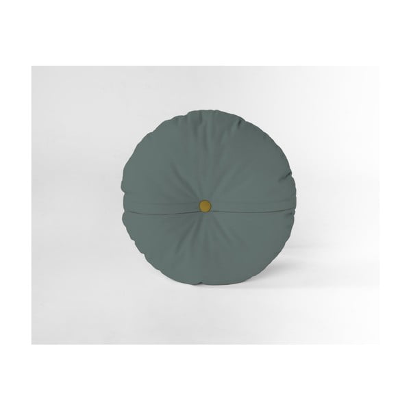 Okrúhly dekoračný vankúš so zamatovým poťahom Velvet Atelier Turquoise, ⌀ 35 cm-image-1