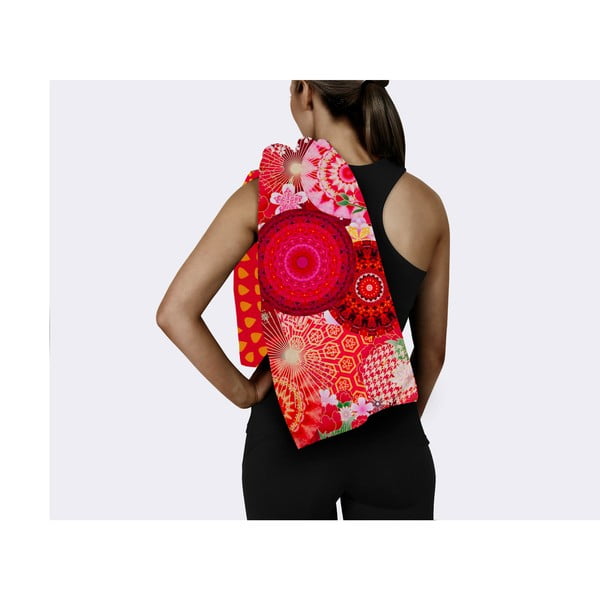 Červená rýchloschnúca plážová osuška 50x100 cm – HIP-image-2