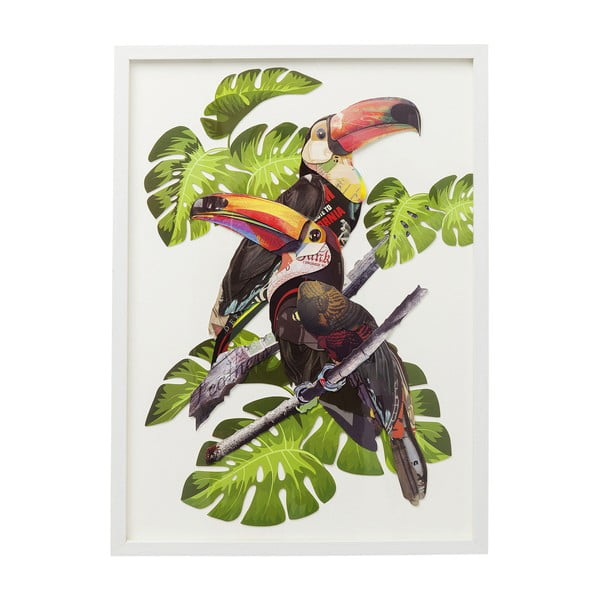 Obraz Kare Design Paradise Bird Couple, 70 x 50 cm
