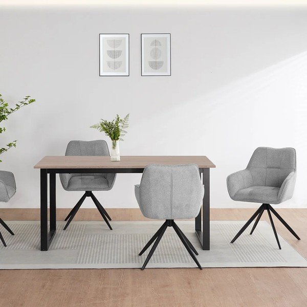 Jedálenský stôl s doskou v dubovom dekore 90x160 cm Luton – Støraa-image-2