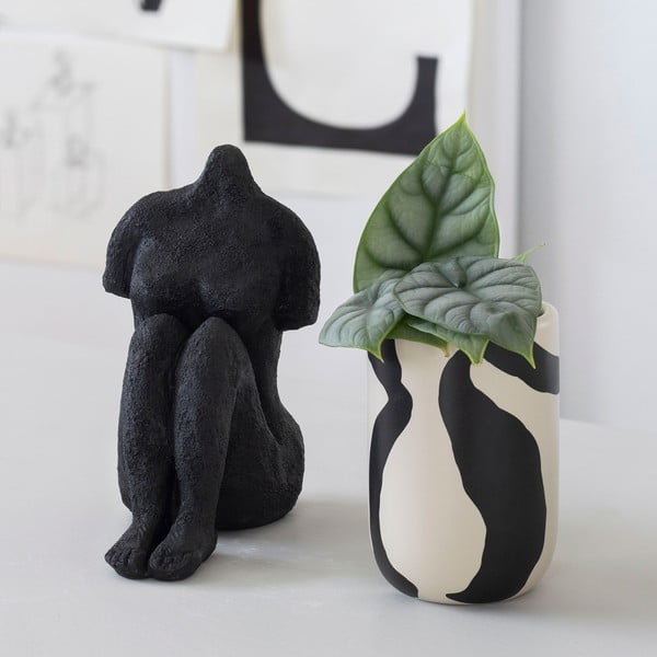 Čierno-biely keramický kelímok na zubné kefky Icon - Mette Ditmer Denmark-image-4