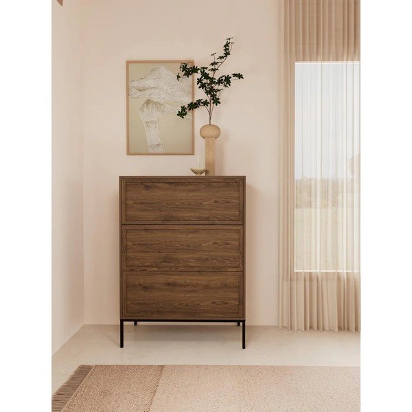 Komoda v dekore duba v tmavo prírodnej farbe 80x110x40 cm Palmdale – Actona-image-1