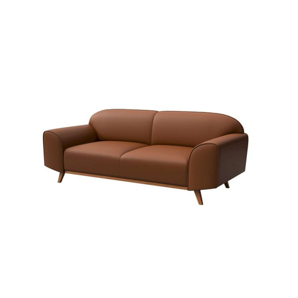 Koňakovohnedá kožená pohovka 193 cm Nesbo – MESONICA-image-2