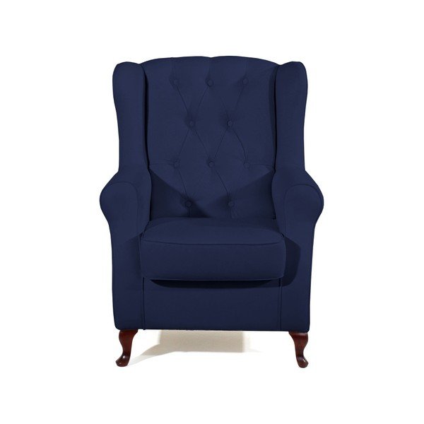 Tmavomodré kreslo ušiak Max Winzer Lex-image-1