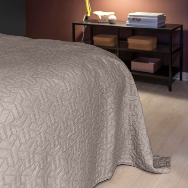 Sivá prikrývka z recyklovanej bavlny na jednolôžko 140x250 cm Trio - Mette Ditmer Denmark-image-1