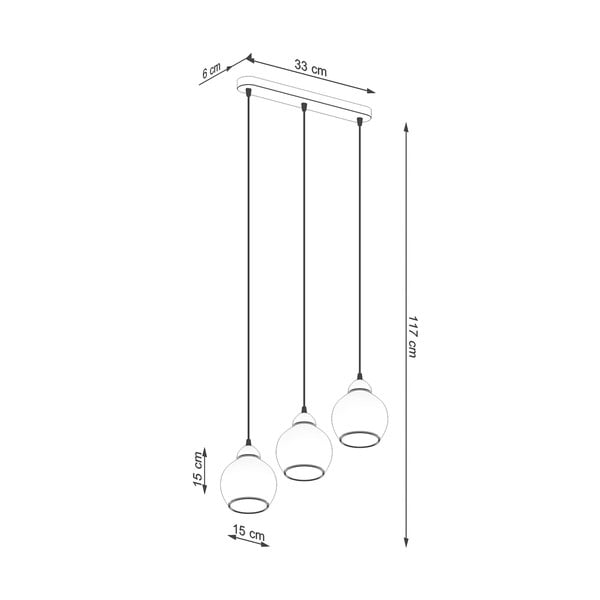 Čierne závesné svietidlo ø 15 cm Grande – Sollux-image-4