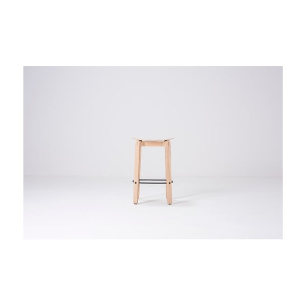 Barová stolička z dubového dreva v prírodnej farbe (výška sedadla 65 cm) Nora – Gazzda-image-2