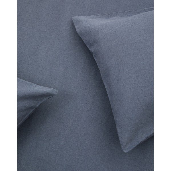 Obliečky sivomodré na dvojlôžko/predĺžené s prímesou ľanu 240x220 cm Simmel – Kave Home-image-4