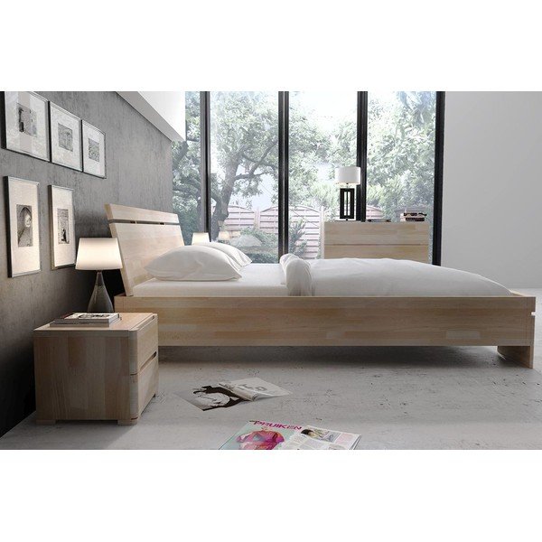 Nočný stolík z bukového dreva s 2 zásuvkami Skandica Sparta-image-1