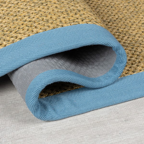 Vnútorný a vonkajší koberec vo svetlomodrej a svetlohnedej farbe 120x170 cm Sisal Look – Flair Rugs-image-2