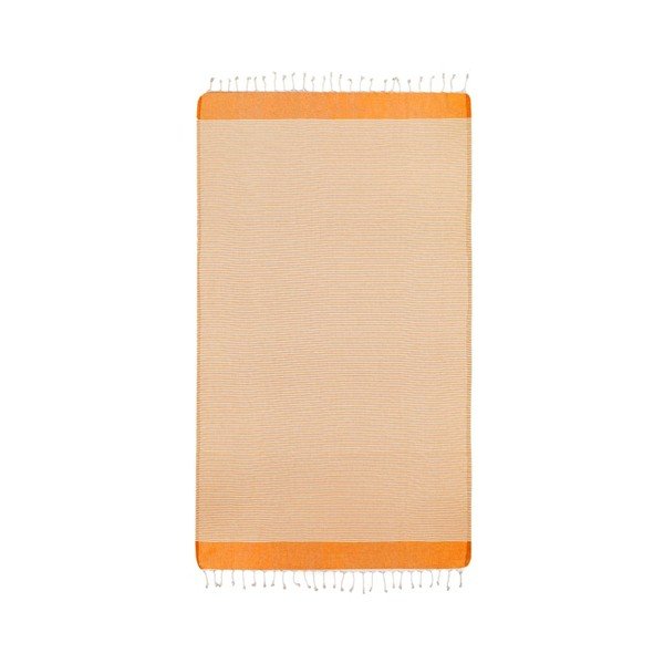Oranžová hammam osuška Side, 100 x 180 cm-image-2