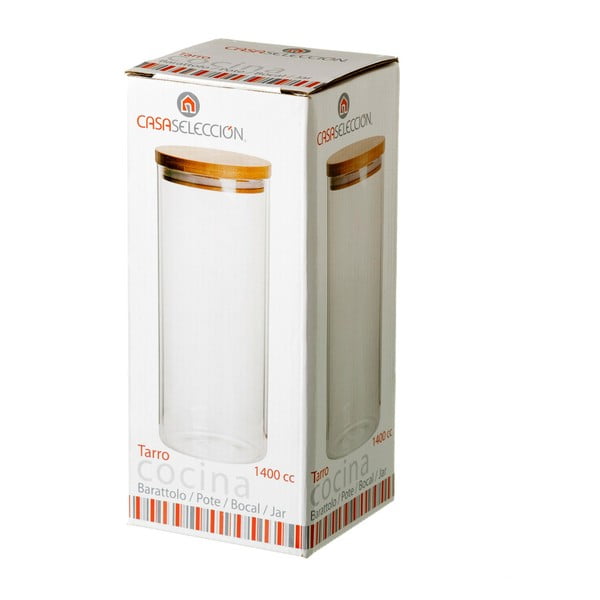 Sklenená dóza s bambusovým viečkom Casa Selección, 1,4 l-image-2