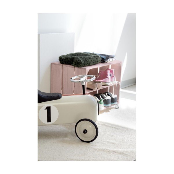 Ružová rustikálna drevená skrinka na topánky Really Nice Things Shoe-image-1