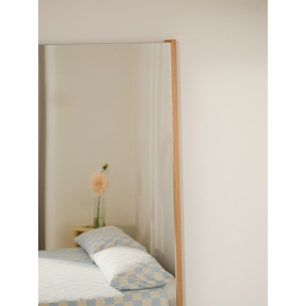 Nástenné zrkadlo s dreveným rámom 60x160 cm Lun – noo.ma-image-3