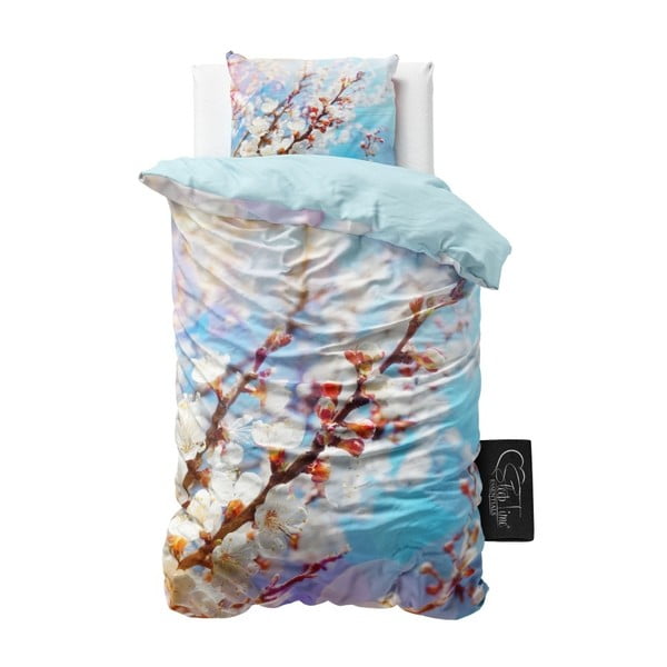 Obliečky z mikroperkálu Sleeptime Blossom, 140 x 220 cm