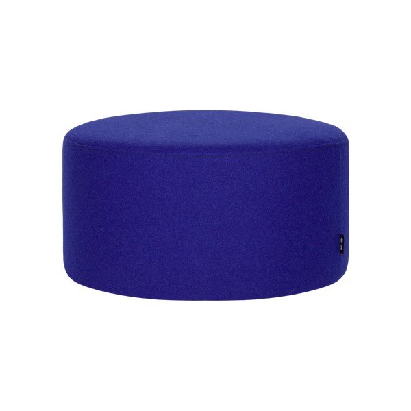 Modrý vlnený taburet Folk – noo.ma