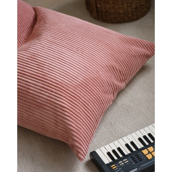 Ružový menčestrový detský sedací vak Big Lounger – Wigiwama-image-3