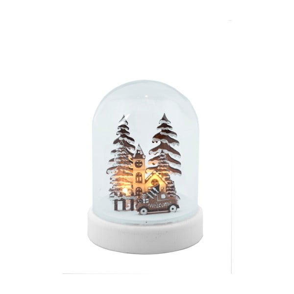 Vianočná malá dekorácia s LED osvetlením Ego Dekor Mesto, výška 15 cm