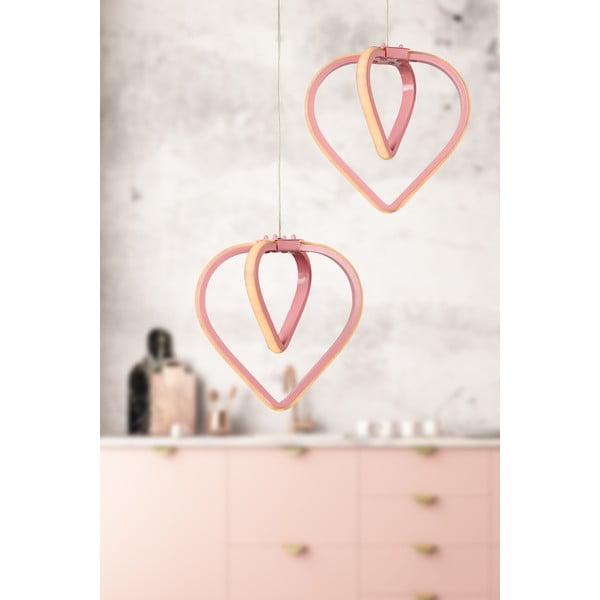 Ružové kovové LED závesné svietidlo ø 20 cm Sevinc – Squid Lighting-image-1