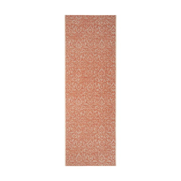 Oranžovo-béžový vonkajší koberec NORTHRUGS Hatta, 70 x 200 cm