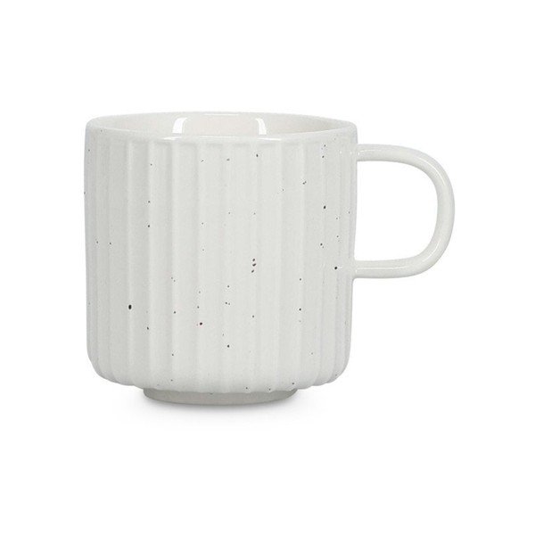 Biela šálka z kostného porcelánu 205 ml Ora Gloss – Salt&Pepper
