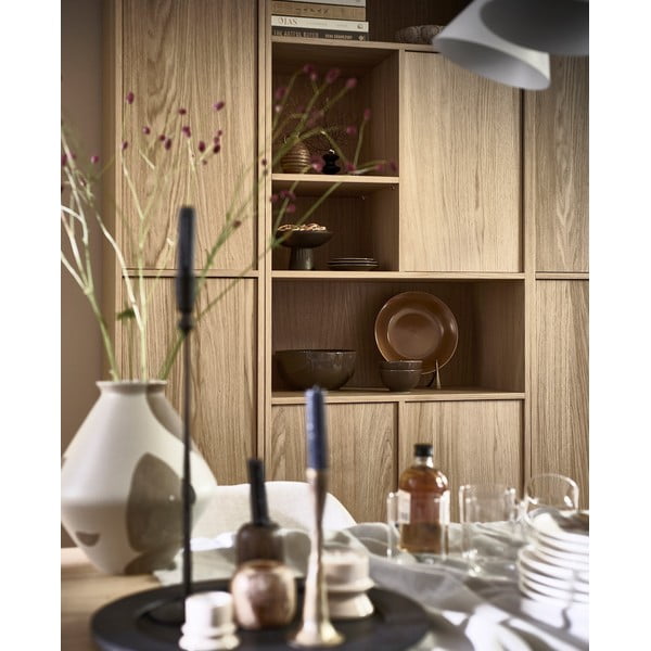 Modulárna knižnica v dekore duba v prírodnej farbe 217x243 cm Modulair – vtwonen-image-2