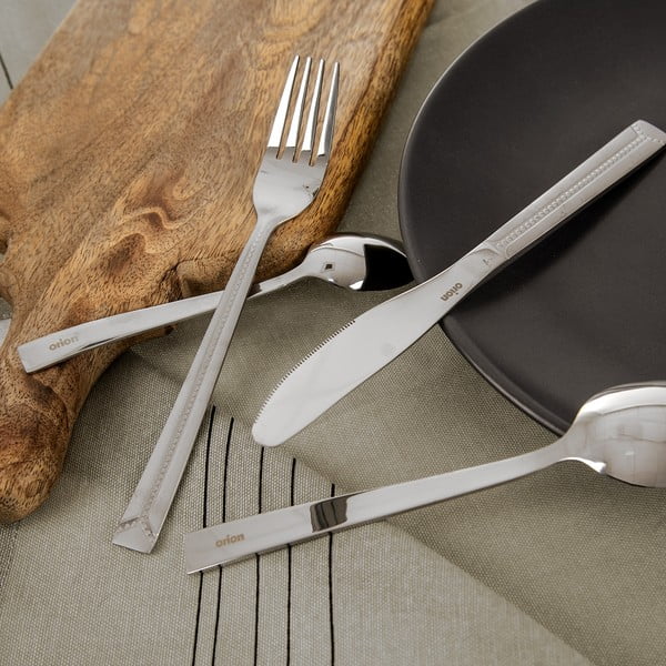 Antikoro príbor 24 ks v striebornej farbe Bright – Orion-image-1