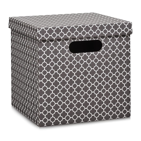 Sivá úložná krabica Zeller Canopy, 33 x 32 cm