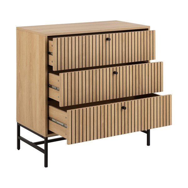 Komoda v dekore duba v prírodnej farbe 81x80x40 cm Albany  – Actona-image-2