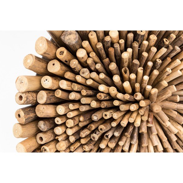 Nástenná dekorácia z tíkového dreva WOOX LIVING Bee, ⌀ 70 cm-image-1