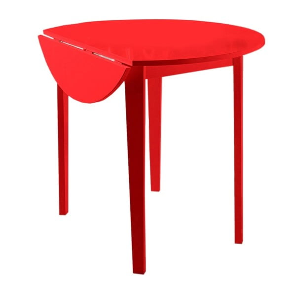 Červený jedálenský stôl 13Casa Kaos, Ø 91,5 cm