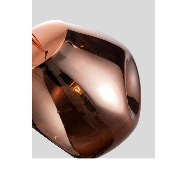 Sklenené závesné svietidlo v ružovo zlatej farbe ø 25 cm Lava – Nova Luce-image-3