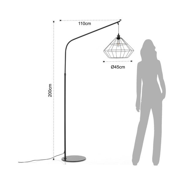Čierna stojacia lampa Tomasucci Diamond-image-3