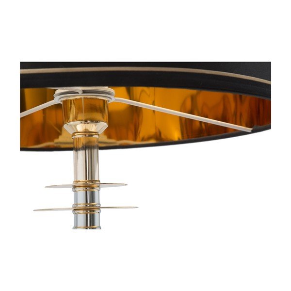 Čierna stojaca lampa s konštrukciou v zlatej farbe Mauro Ferretti Terra-image-3