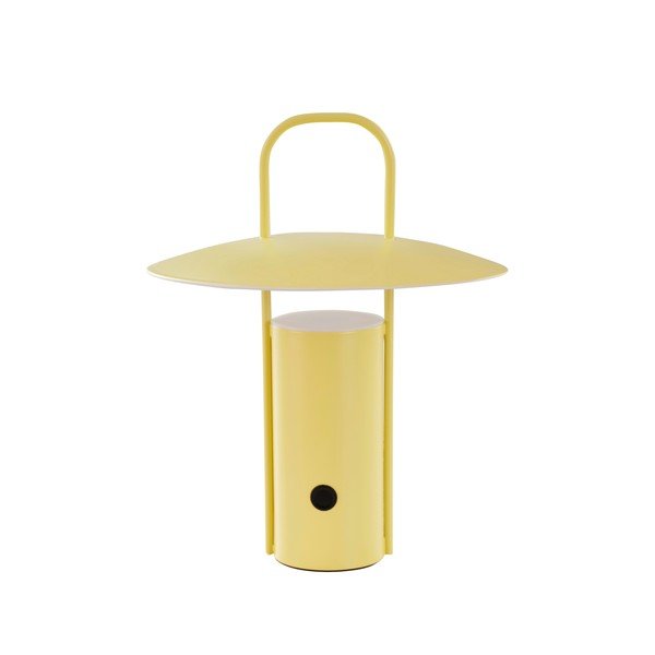 Žltá kovová LED so stmievačom stolová lampa (výška  24 cm) Venna – Jotex